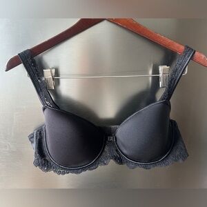 Maison Lejaby Black Lace Bra 38B French Lingerie